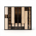 Armoire moderne en bois et métal avec éclairage intégré 200 x 40 x 180cm