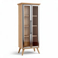 Armoire vitrée en bois et métal 30 x 70 x 150cm pour rangement élégant